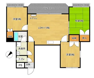 TKマンション【1階】の間取り