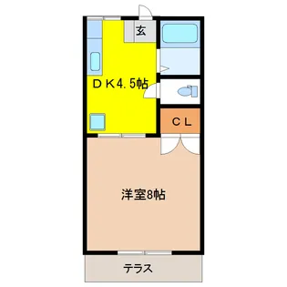 栃木県宇都宮市清原台6【アパート】の間取り