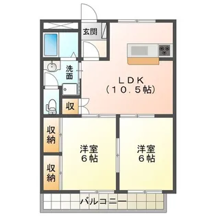 シェルブール【1階】の間取り