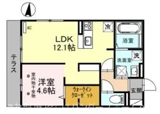 プレミール雅【1階】の間取り