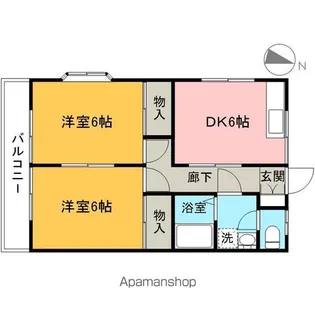 アプリコットハウス【2階】の間取り