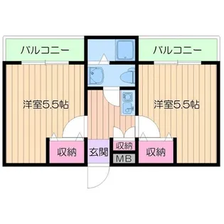 大阪府箕面市箕面4【マンション】の間取り
