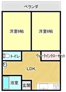 亀田アパート ペット可!【1階】の間取り