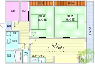 二日町ホームプラザ【4階】の間取り