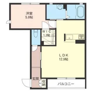 リラフォートB【1階】の間取り