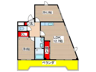 パ-クス浅井【2階】の間取り