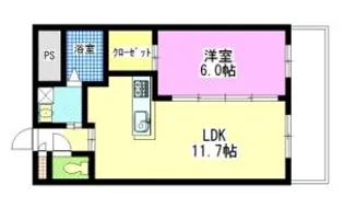 コンブリオ高柳【4階】の間取り