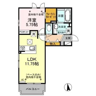 Maison de KAZU(メゾン ド カズ)【1階】の間取り