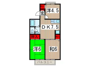 ドミール蓮見【2階】の間取り