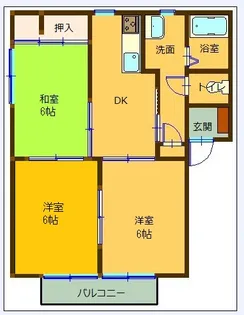 フレグランスヒルズC棟【1階】の間取り