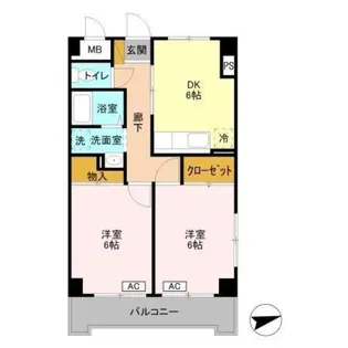 メンションロータス【2階】の間取り