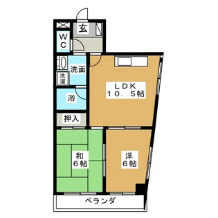 ウィスマ清水【7階】の間取り