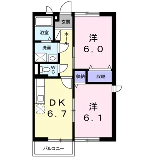 オトメハイツ【2階】の間取り