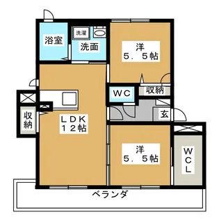 eins villa【1階】の間取り
