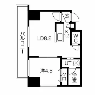 N25E9アーバンハウス【8階】の間取り