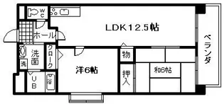 2LDKの間取り画像