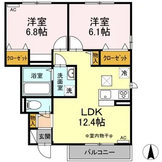 リヴェール マ メゾン【1階】の間取り