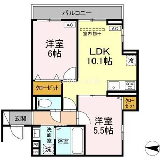 カルディア新綱島【1階】の間取り