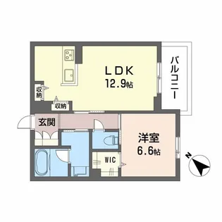 グリーンセント矢賀【3階】の間取り