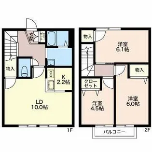 メロディー Bの間取り