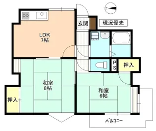 グランシアマンション【2階】の間取り