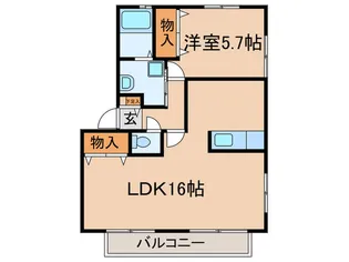 ソレジオビセンI【2階】の間取り