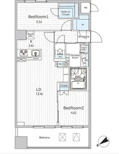 ビエラコート日本橋久松町【7階】の間取り