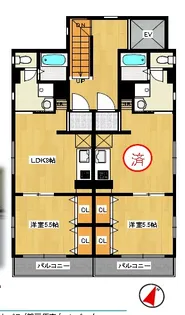 Aera市川II【4階】の間取り