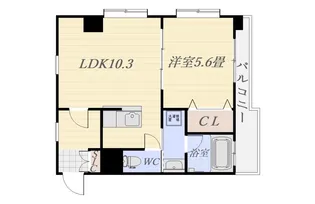 アミュサイドテラス【2階】の間取り