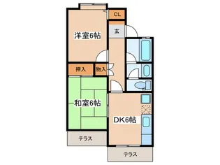 ヒルサイドテラス【1階】の間取り