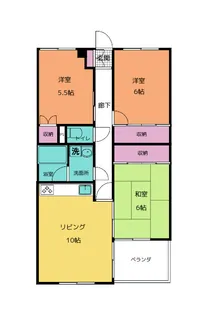 ベルグランドール【3階】の間取り
