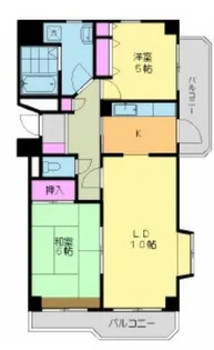 内藤マンションA棟【2階】の間取り