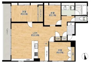 東京都大田区北千束2【マンション】の間取り