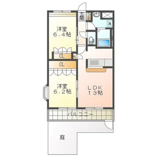 グランディール壱番館【1階】の間取り