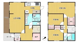 東京都大田区南千束2【一戸建】の間取り