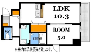 シエスタ舟入南【5階】の間取り