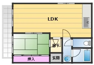小松里マンション【4階】の間取り