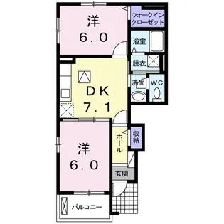 ペンネブラン【1階】の間取り