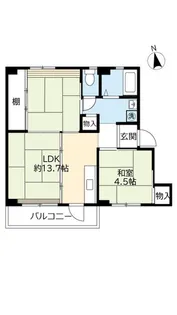 1LDKの間取り画像