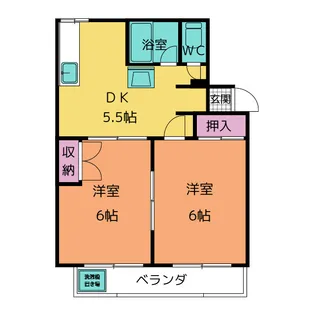 不老マンション【2階】の間取り