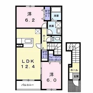 メゾン・ド・アンソレイエ【2階】の間取り