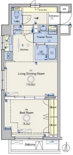 東京都新宿区荒木町【マンション】の間取り