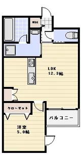 メゾンクレール谷在家【3階】の間取り