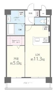 パインローズ福岡東【5階】の間取り