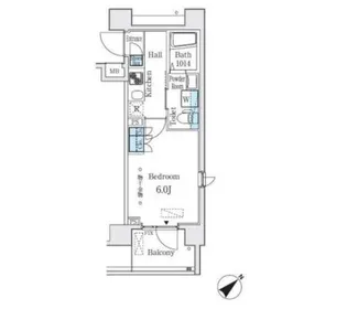 コージーコート島津山【10階】の間取り