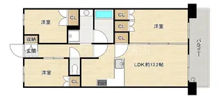大阪府大阪市旭区高殿1【マンション】の間取り