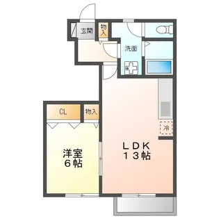 フリージアガーデンIII【1階】の間取り