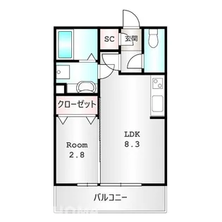 群馬県前橋市上大島町【アパート】の間取り