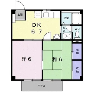 メゾン・ユーアイ【1階】の間取り