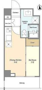 リヴィコート下落合【2階】の間取り